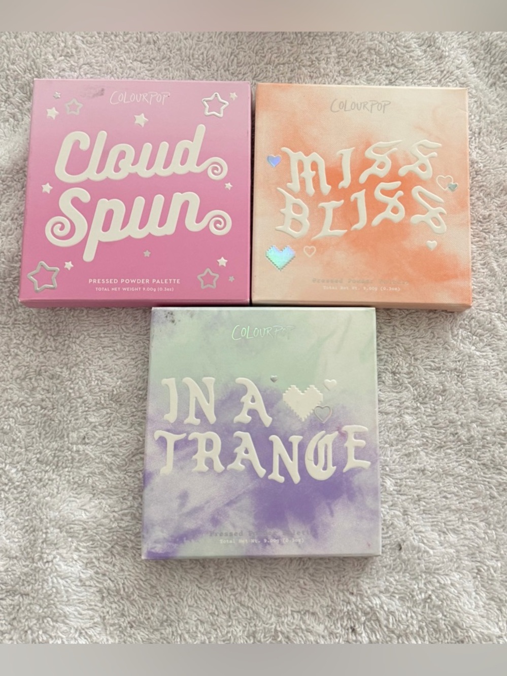 Colourpop Cloud Spun, Miss Bliss, & In A Trance 9 pan palette Bundle BNIB